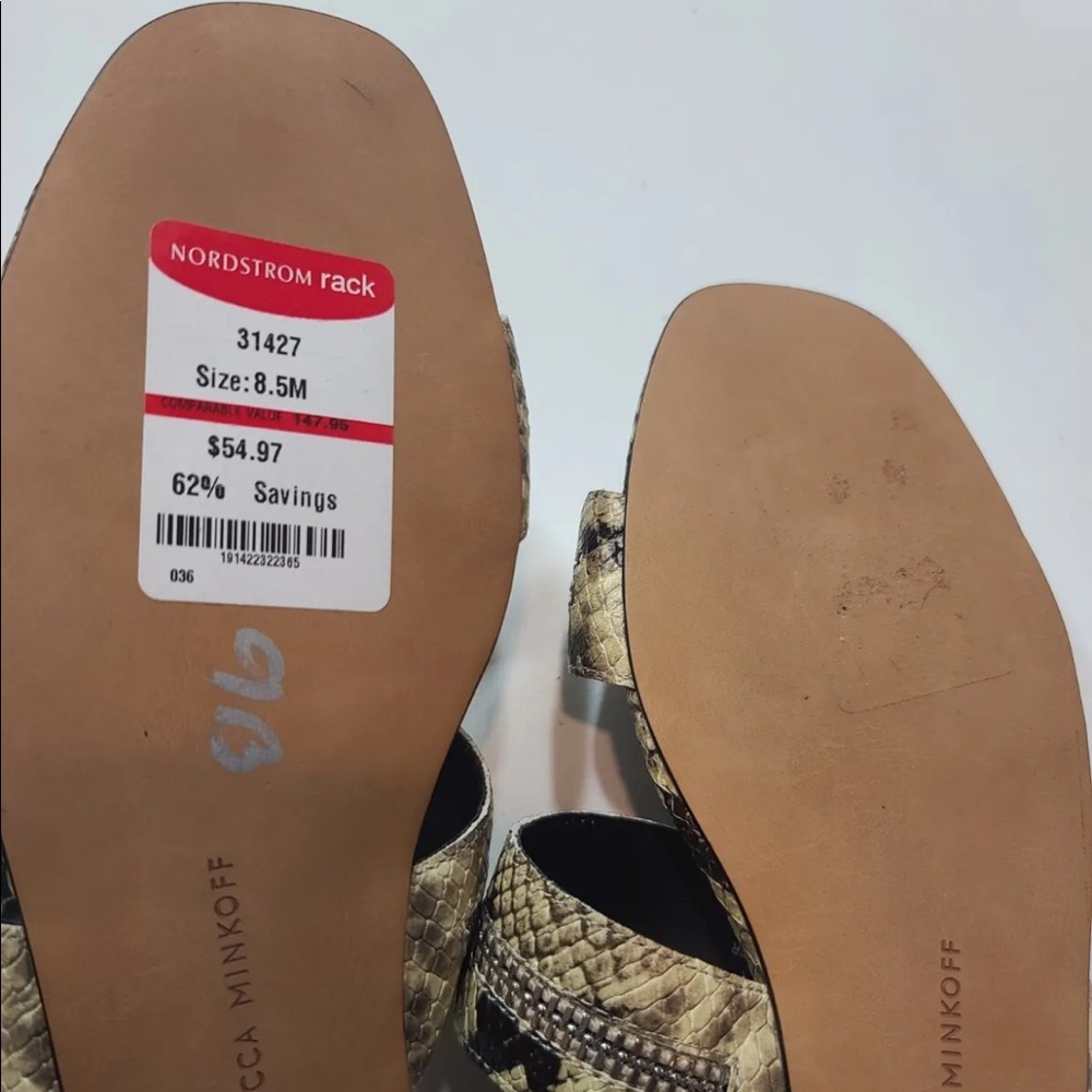Rebecca Minkoff Marciann Slide Flat Sandal Zippered Leather Size 8.5 M W… - Picture 4 of 7